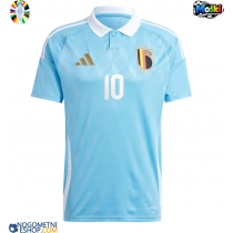 Moški Nogometni dresi Belgija Romelu Lukaku #10 Gostujoči EP 2024 Kratek Rokav